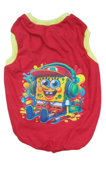 لباس پت قرمز پتسا طرح باب اسفنجی فانتزی