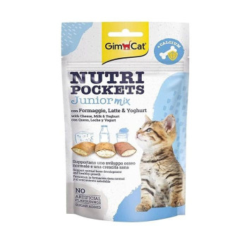 تشویقی جیم کت بچه گربه مغز دار NUTRI با طعم میکس شیر و ماست و پنیر 60 گرمی